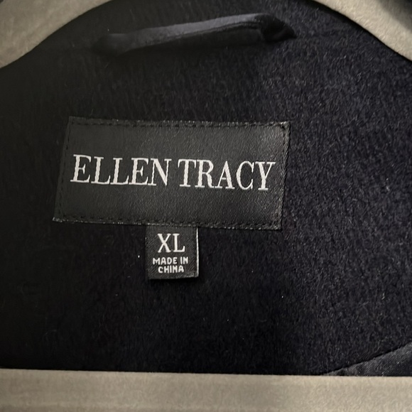 Ellen Tracy Fur Trimmed Wool Blend Cape Coat XL - Picture 7 of 10